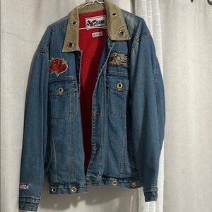 Denim Jacket with Embroidered Details